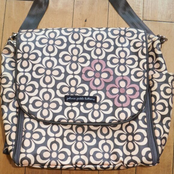Petunia Pickle Bottom Raised Embroidered Floral Design Diaper Bag Backpack - Picture 1 of 7